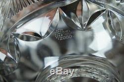 2 Waterford Millennium Cut Crystal Hurricane Lanterns Lamp Time Square Star Hope