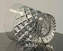 3 Marked Stuart HARLECH Cut Crystal Old Fashion Whiskey Glasses Discontinued