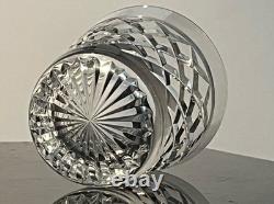 3 Marked Stuart HARLECH Cut Crystal Old Fashion Whiskey Glasses Discontinued