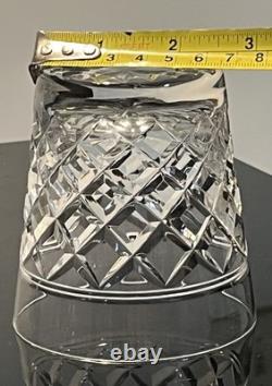 3 Marked Stuart HARLECH Cut Crystal Old Fashion Whiskey Glasses Discontinued