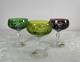3 Nachtmann Bohemian Cut To Clear Coupes Glasses 4 oz. With Original Boxes