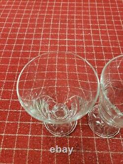 3 Tiffany & Co Rock Cut Crystal Water Goblets Glasses