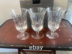 3 Waterford Crystal CARINA Footed Ices Tea Glass with Original Box Excellent