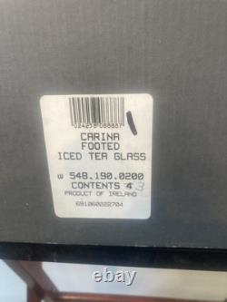 3 Waterford Crystal CARINA Footed Ices Tea Glass with Original Box Excellent