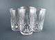3 Waterford Lismore Criss Cross Vertical Cut Crystal Flat Tumblers Glasses 5'