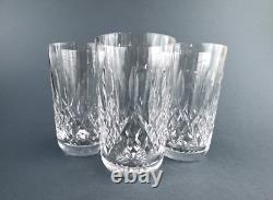 3 Waterford Lismore Criss Cross Vertical Cut Crystal Flat Tumblers Glasses 5'