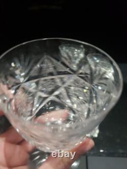 (3) Wine glasses, American Brilliant Period Cut Glass Crystal Colonna Libbey