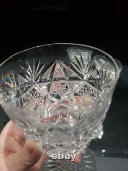 (3) Wine glasses, American Brilliant Period Cut Glass Crystal Colonna Libbey