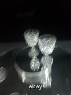 (3) Wine glasses, American Brilliant Period Cut Glass Crystal Colonna Libbey