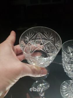 (3) Wine glasses, American Brilliant Period Cut Glass Crystal Colonna Libbey