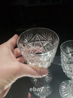(3) Wine glasses, American Brilliant Period Cut Glass Crystal Colonna Libbey