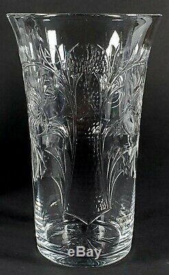 4 Antique American Brilliant ABP'ROCK CRYSTAL' Intalgio Cut Mums Glass Tumblers