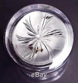 4 Antique American Brilliant ABP'ROCK CRYSTAL' Intalgio Cut Mums Glass Tumblers