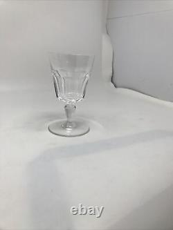 4 Baccarat Armagnac claret wine glass set cut crystal stemware signed 6 1/16