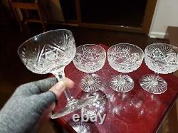 4 Champagne Sherbet American Brilliant Period Cut glass crystal Dorflinger # 40