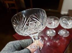4 Champagne Sherbet American Brilliant Period Cut glass crystal Dorflinger # 40