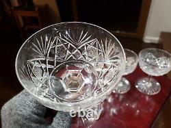 4 Champagne Sherbet American Brilliant Period Cut glass crystal Dorflinger # 40