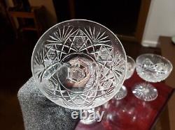 4 Champagne Sherbet American Brilliant Period Cut glass crystal Dorflinger # 40