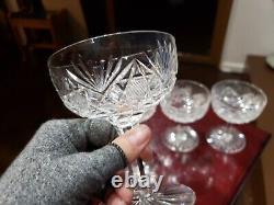 4 Champagne Sherbet American Brilliant Period Cut glass crystal Dorflinger # 40