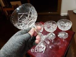 4 Champagne Sherbet American Brilliant Period Cut glass crystal Dorflinger # 40