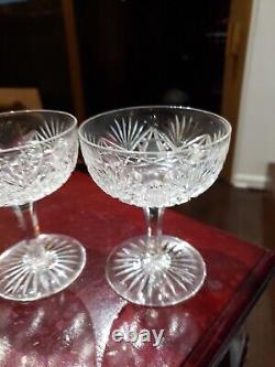 4 Champagne Sherbet American Brilliant Period Cut glass crystal Dorflinger # 40