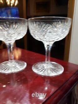 4 Champagne Sherbet American Brilliant Period Cut glass crystal Dorflinger # 40