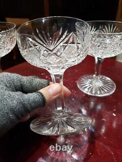 4 Champagne Sherbet American Brilliant Period Cut glass crystal Dorflinger # 40