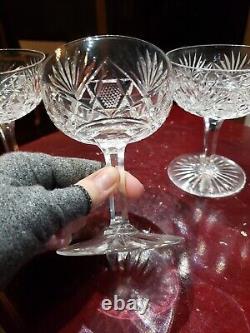 4 Champagne Sherbet American Brilliant Period Cut glass crystal Dorflinger # 40