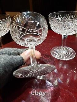 4 Champagne Sherbet American Brilliant Period Cut glass crystal Dorflinger # 40
