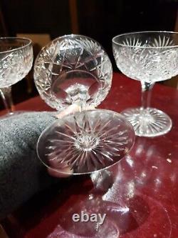 4 Champagne Sherbet American Brilliant Period Cut glass crystal Dorflinger # 40