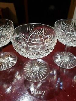 4 Champagne Sherbet American Brilliant Period Cut glass crystal Dorflinger # 40