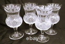 4 Edinburgh crystal 6 1/2 water glasses