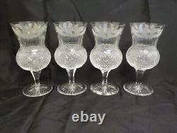 4 Edinburgh crystal 6 1/2 water glasses