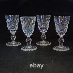 4 (Four) JOSEPHINENHÜTTE PRESIDENT Cut Lead Crystal Cordial Glasses-DISCONTINUED