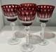4 King Louis RUBY RED cased cut to clear crystal 8 Wine Goblet STORE CLOSING