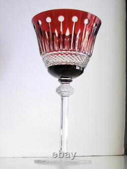 4 King Louis RUBY RED cased cut to clear crystal 8 Wine Goblet STORE CLOSING