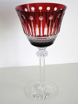4 King Louis RUBY RED cased cut to clear crystal 8 Wine Goblet STORE CLOSING