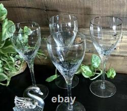 4 Lenox Encore Platinum WINE glass 7 7/8 inches Cut Crystal goblets