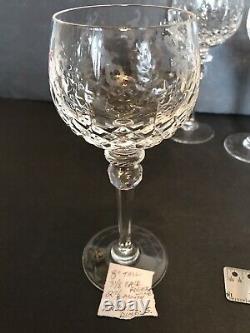 (4) Rogaska CUT Crystal Gallia 8 Balloon/Hock Wine Glasses IN MINT CONDITION