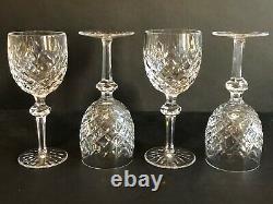 4 VTG Waterford cut Crystal POWERSCOURT WINE Water glasses 7 5/8 10 oz Lot #1