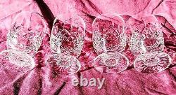 4 Vintage Waterford Crystal Lismore Footed Juice Glasses 3 7/8 H. 6 oz. Signed