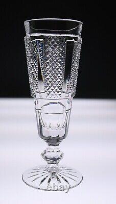 4 Vintage Waterford Hibernia Heavily Cut Crystal Champagne Flutes Glasses Set