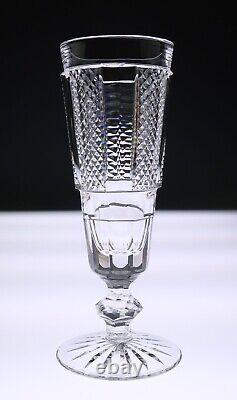 4 Vintage Waterford Hibernia Heavily Cut Crystal Champagne Flutes Glasses Set