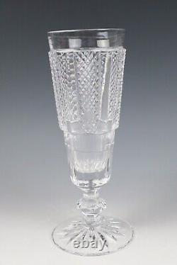 4 Vintage Waterford Hibernia Heavily Cut Crystal Champagne Flutes Glasses Set