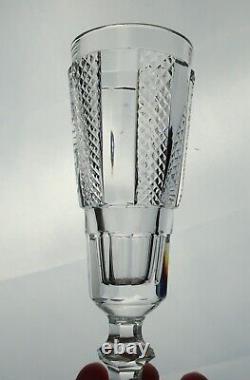 4 Vintage Waterford Hibernia Heavily Cut Crystal Champagne Flutes Glasses Set