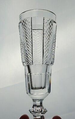 4 Vintage Waterford Hibernia Heavily Cut Crystal Champagne Flutes Glasses Set