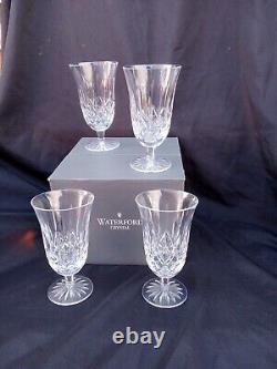 4 WATERFORD CRYSTAL LISMORE ICED TEA / COLD BEVERAGE GLASSES w BOX