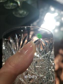 4 Water Goblet American Brilliant Period Cut Glass Crystal Krantz Smith Electra