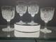 (4) Water Goblets 5-3/4 glasses American Brilliant Cut Glass Crystal Maple City