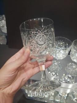 (4) Water Goblets 5-3/4 glasses American Brilliant Cut Glass Crystal Maple City